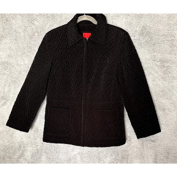 Esprit Women's Quilted Black Jacket with Front Zipper and Pockets - Medium - Picture 1 of 8